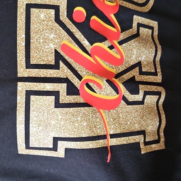 Gildan Black KC Chiefs Short Sleeve Tee with Gold and Red Graphics - Picture 4 of 14